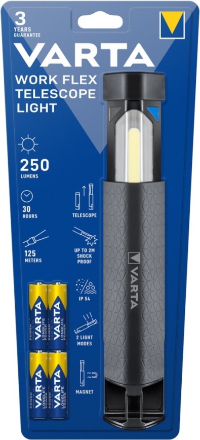Varta 18646101421 - LED Baterka WORK FLEX LED/4xAA IP54