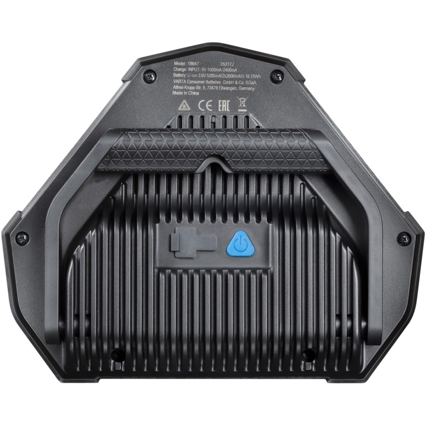 Varta 18647101401 - LED Prenosná baterka WORK FLEX LED/12W/5V 5200mAh IP54