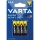 Varta 2003 - 4 ks zinkovo-uhlíková batéria SUPER HEAVY DUTY AAA 1,5 V