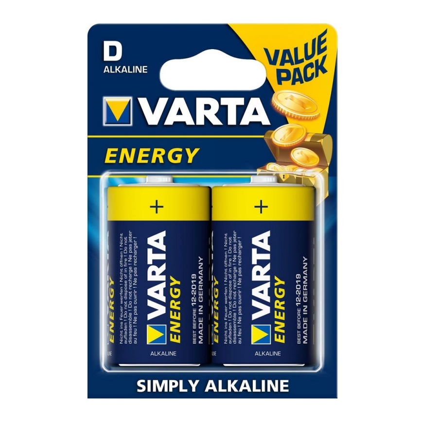 Varta 4120 - 2 ks Alkalická batéria ENERGY D 1,5V