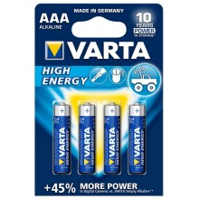 Varta 4903 - 4 ks Alkalické batérie HIGH ENERGY AAA 1,5V