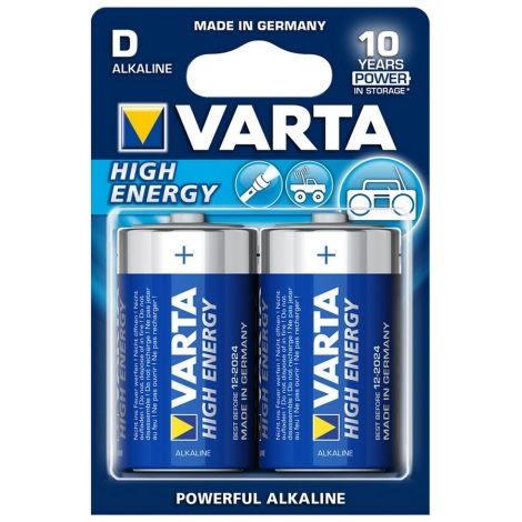 Varta 4920 - 2 ks Alkalické batérie HIGH ENERGY D 1,5V