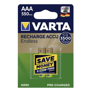 VARTA 56663 - 2x Nabíjacia batéria 550 mAh AAA 1,2V