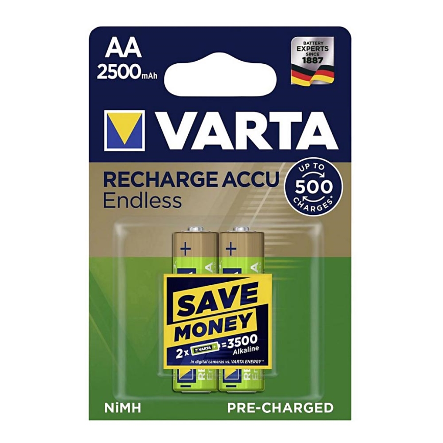 VARTA 56686 - 2x Nabíjacia batéria 2500 mAh AA 1,2V