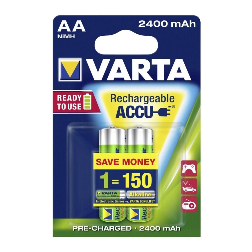 Varta 56706 - 2 ks Nabíjacie batérie ACCU AA NiMH/2100mAh/1,2V