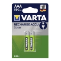 Varta 56733 - 2 ks Nabíjacie batérie SOLAR ACCU AAA NiMH/550mAh/1,2V