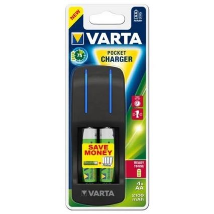 Varta 57642 - Nabíjačka batérií POCKET 4xAA/AAA 2100mAh 100-240V