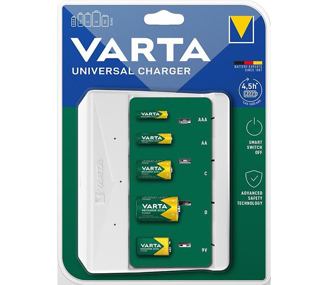Varta 57658101401 - Nabíjačka batérií AA/AAA/C/D/5V 57658101401
