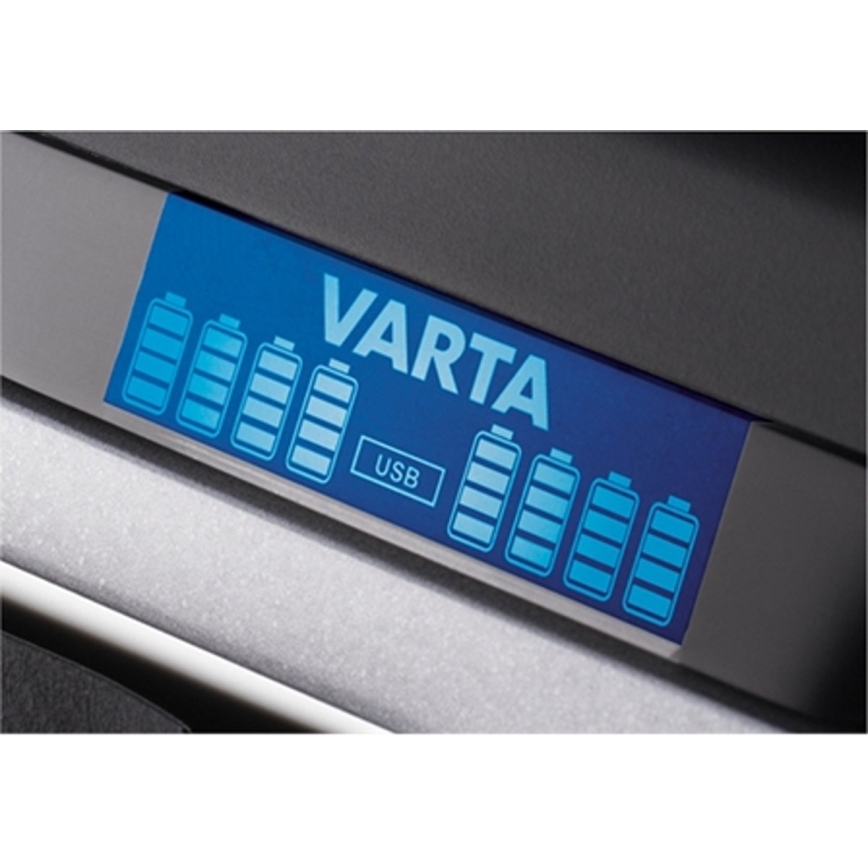 VARTA 57671 - LCD Multi nabíjačka 8xAA/AAA a USB nabíjanie 4h