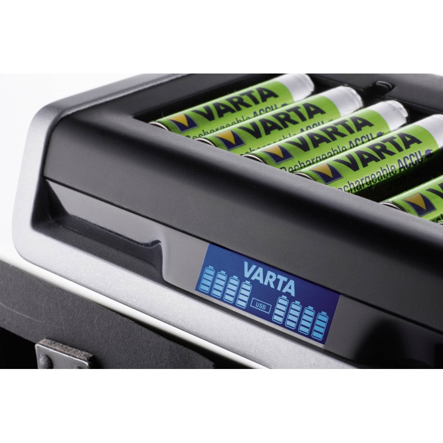 VARTA 57671 - LCD Multi nabíjačka 8xAA/AAA a USB nabíjanie 4h