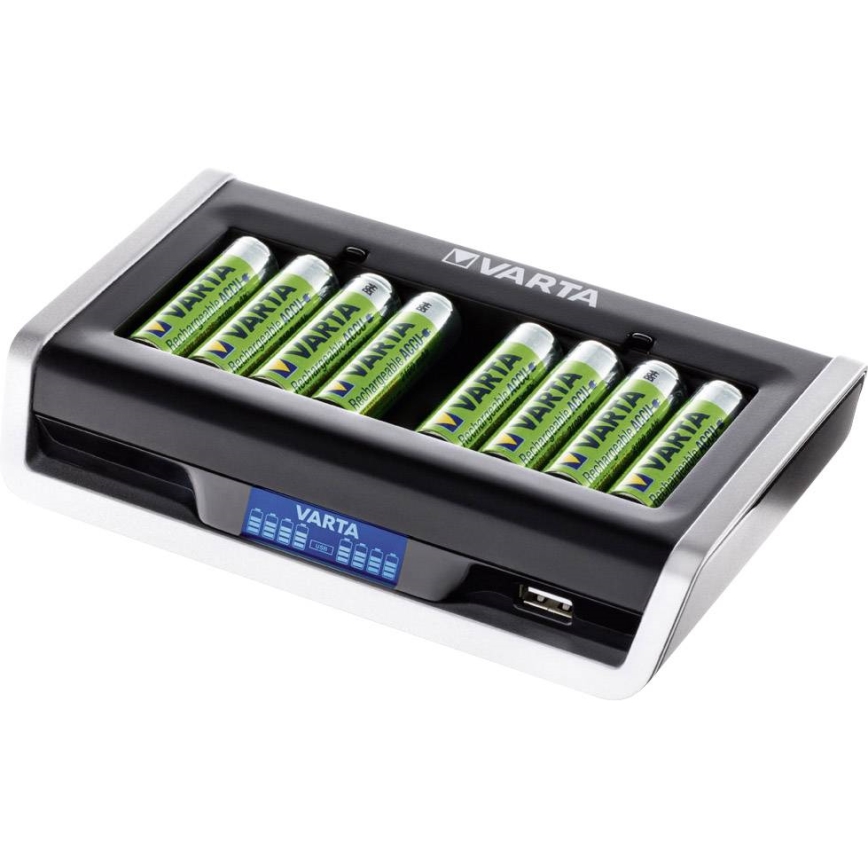 VARTA 57671 - LCD Multi nabíjačka 8xAA/AAA a USB nabíjanie 4h