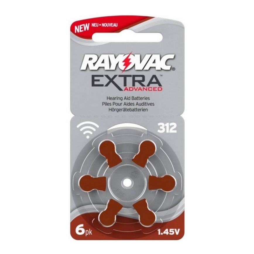 Varta Rayovac 40000 - 6 ks Batéria do naslúchadiel 312 1,45V