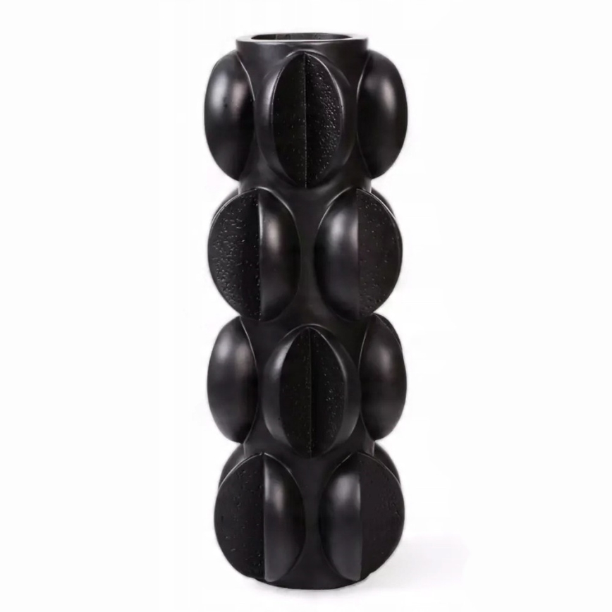 Váza 37x15 cm živica/matná čierna