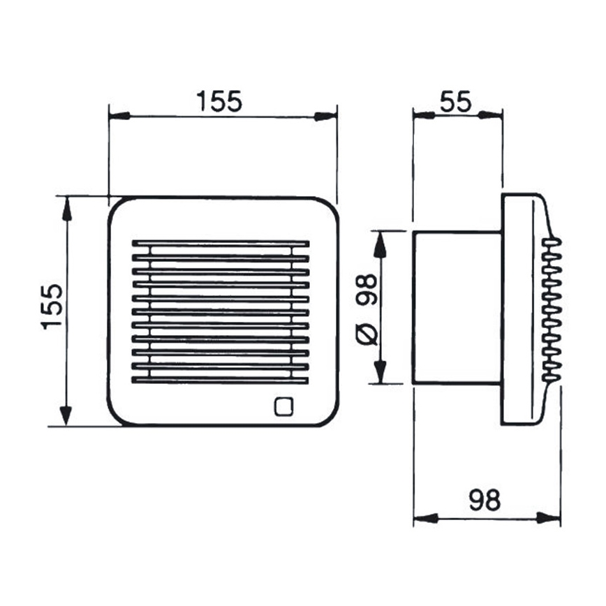 Ventilátor EDM-100  17W/230V