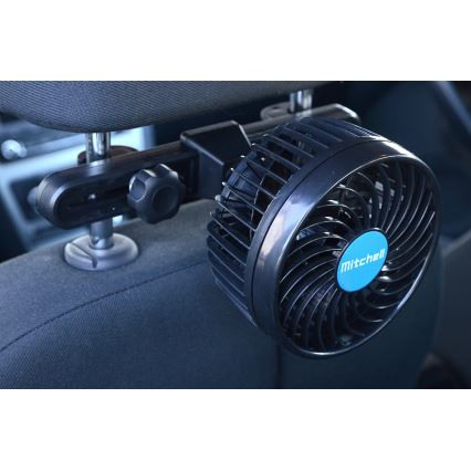 Ventilátor na opierku hlavy do auta 4W/12V čierna