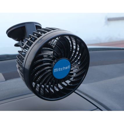 Ventilátor na prísavku do auta 4W/12V čierna