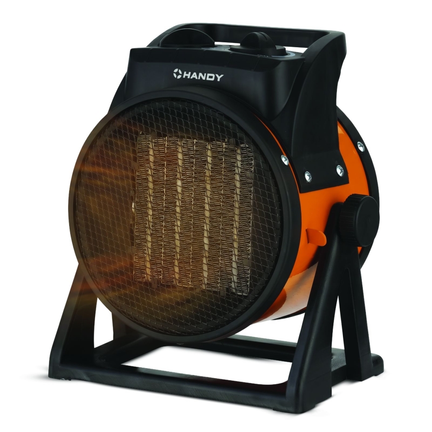 Ventilátor s keramickým vykurovacím telesom 1000/2000W/230V oranžová/čierna