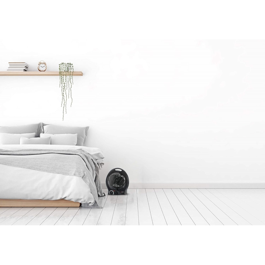Ventilátor s výhrevným telesom 1000/2000W/230V čierna