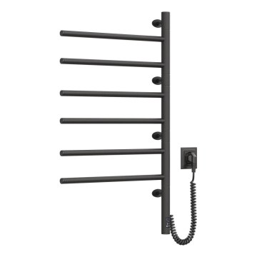 Vertaduro - Elektrický otočný sušiak na uteráky s termostatom ARA 105W/230V 82x49 cm IP44 čierny