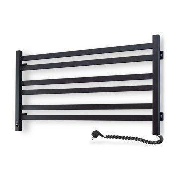 Vertaduro - Elektrický sušiak na uteráky s termostatom AVA 181W/230V 50x90 cm IP44 čierny pravý