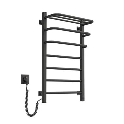 Vertaduro - Elektrický sušiak na uteráky s termostatom DOR 155W/230V 80x48 cm IP44 čierny ľavý