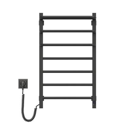 Vertaduro - Elektrický sušiak na uteráky s termostatom DOR 155W/230V 80x48 cm IP44 čierny ľavý