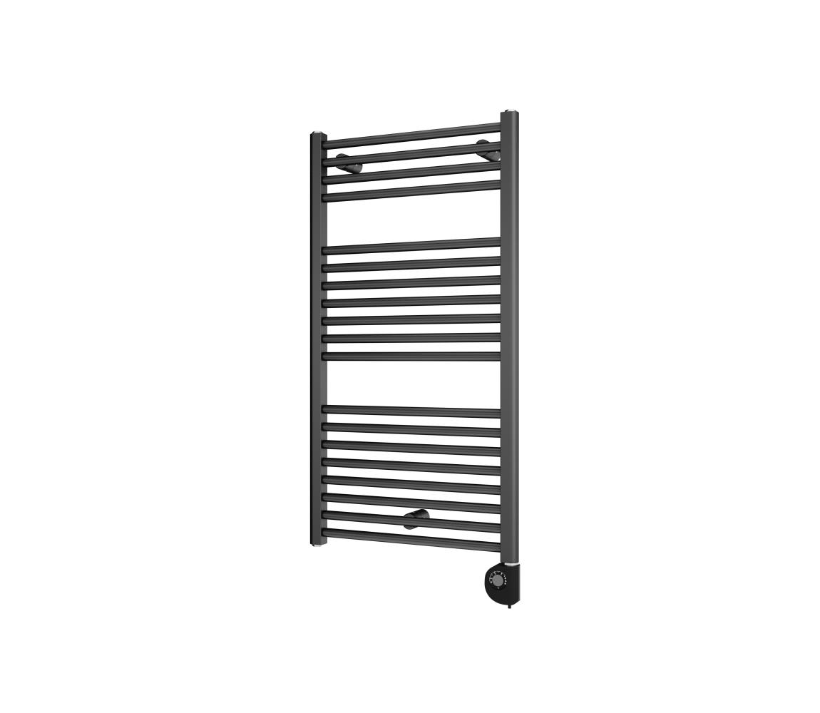 Vertaduro - Kúpeľňový radiátor DENISE s termostatom, 400 W, 94 × 50 cm, antracit DGRE09350500MK61-8404