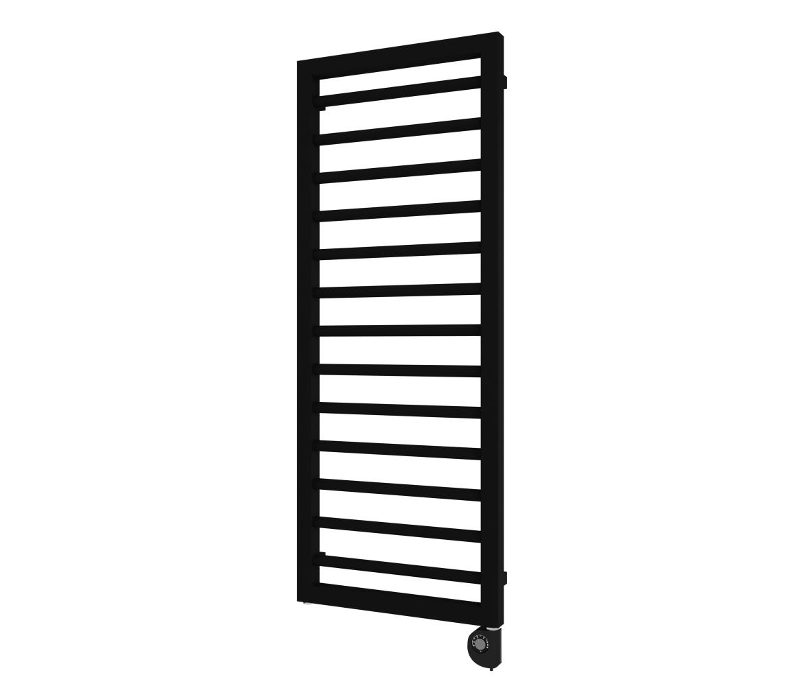 Vertaduro - Kúpeľňový radiátor s termostatom ADEL 600W 128x50 cm čierny DHEL12760500MKF3-8406
