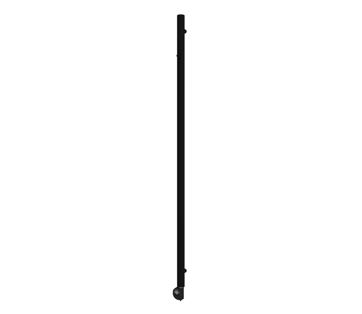 Vertaduro - Kúpeľňový radiátor s termostatom ERDA 400W 180x5 cm čierna DAKO18000050MKF3-8401