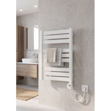 Vertaduro - Kúpeľňový radiátor s termostatom LUCY 400W 73x50 cm biely