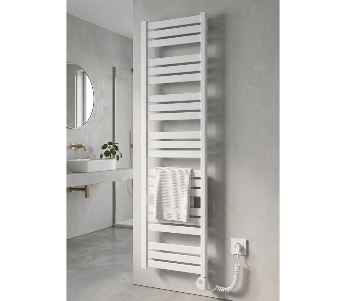 Vertaduro - Kúpeľňový radiátor s termostatom LUCY 800W 177x50 cm biela DMAS17650500MK01-8407