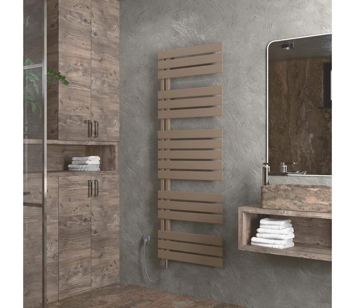 Vertaduro - Kúpeľňový radiátor s termostatom ZIVA 800W 177x50 cm taupe DTHE17700500MKK8-8409