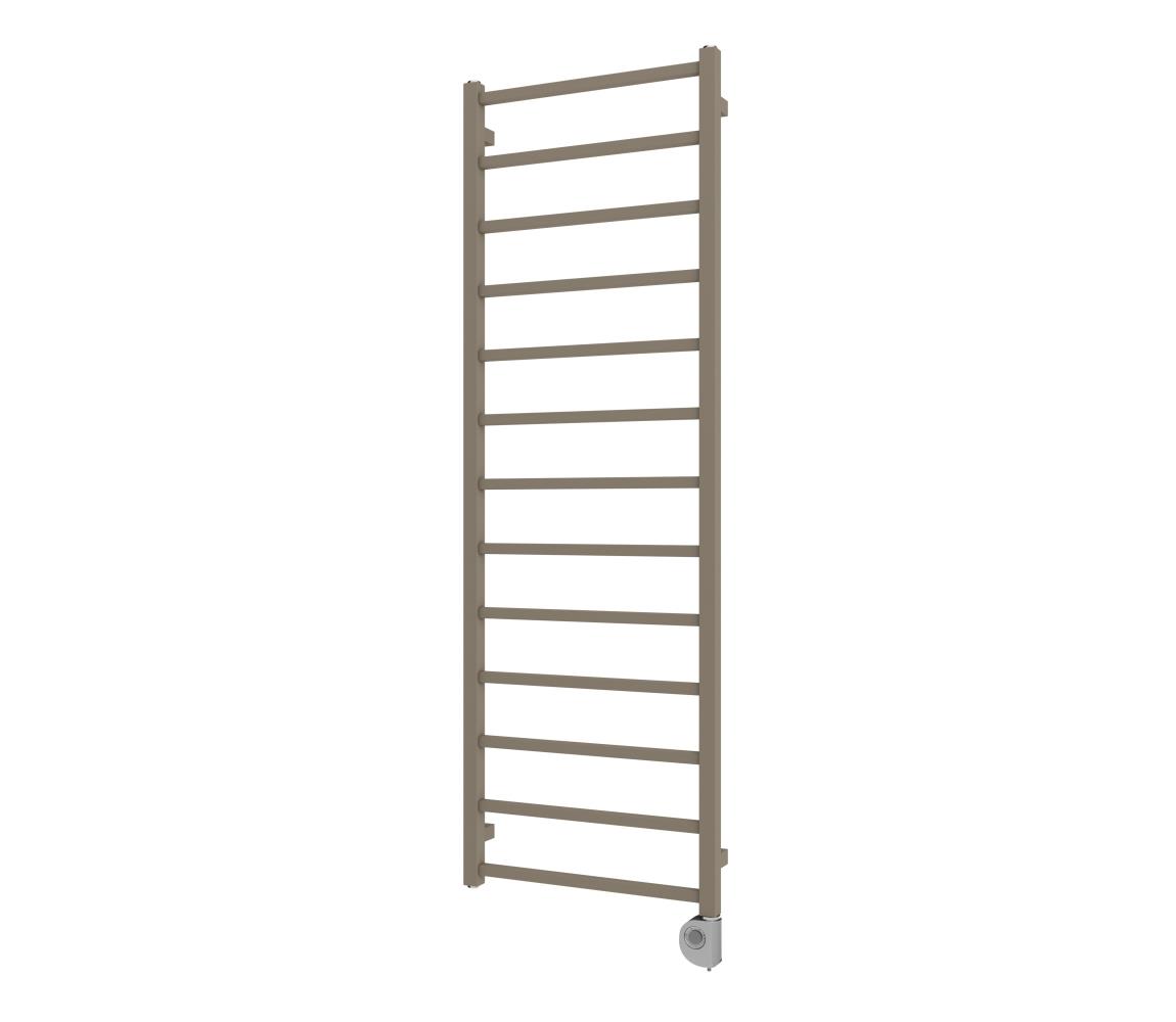 Vertaduro - Kúpeľňový radiátor s termostatom ZOE 400 W 150 x 50 cm taupe DFRE15000500MKK8-8403