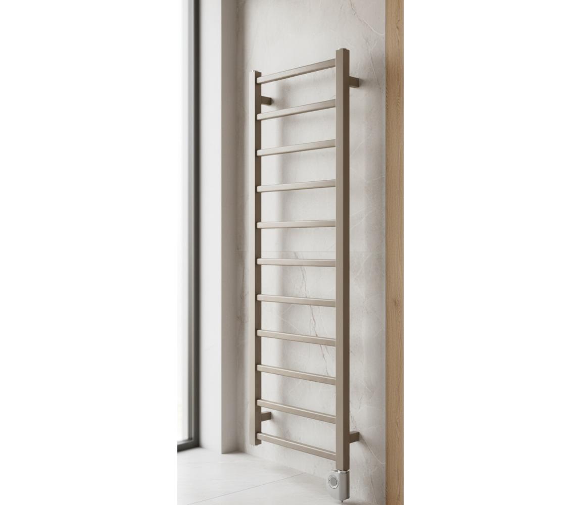 Vertaduro - Kúpeľňový radiátor s termostatom ZOE 400W 114x40 cm taupe DFRE11400400MKK8-8403