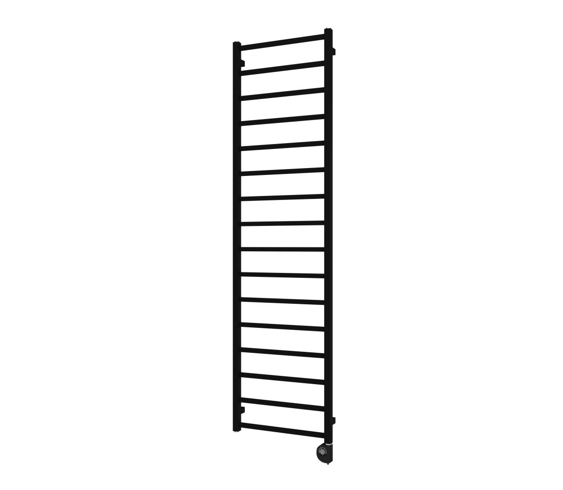 Vertaduro - Kúpeľňový radiátor s termostatom ZOE 400W 186x50 cm čierny DFRE18600500MKF3-8403