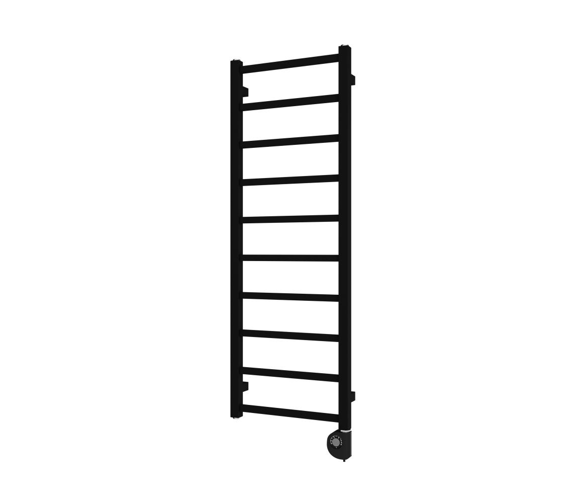Vertaduro - Kúpeľňový radiátor so zabudovaným termostatom ZOE, 400 W, 114 x 40 cm, čierny DFRE11400400MKF3-8403