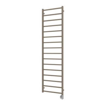 Vertaduro - Kúpeľňový radiátor ZOE s termostatom, 400 W, 186 × 50 cm, taupe