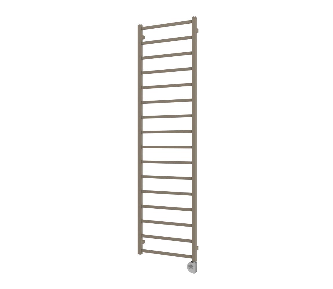 Vertaduro - Kúpeľňový radiátor ZOE s termostatom, 400 W, 186 × 50 cm, taupe DFRE18600500MKK8-8403