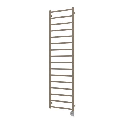 Vertaduro - Kúpeľňový radiátor ZOE s termostatom, 400 W, 186 × 50 cm, taupe
