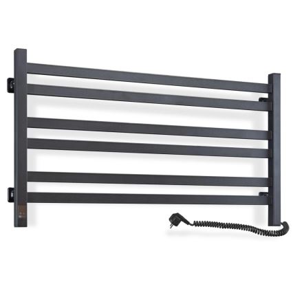 Vertaduro - Elektrický sušiak na uteráky s termostatom AVA 181W/230V 50x90 cm IP44 čierny pravý