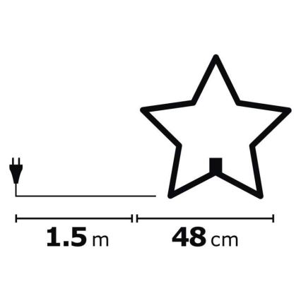 Vianočná dekorácia 1xE14/230V šedá