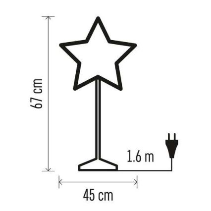 Vianočná dekorácia  1xE14/25W/230V pr. 45 cm zlatá