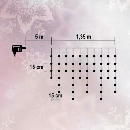 FK technics 5002312 - Vianočná reťaz vnútorná 1,35m 50xLED/230V