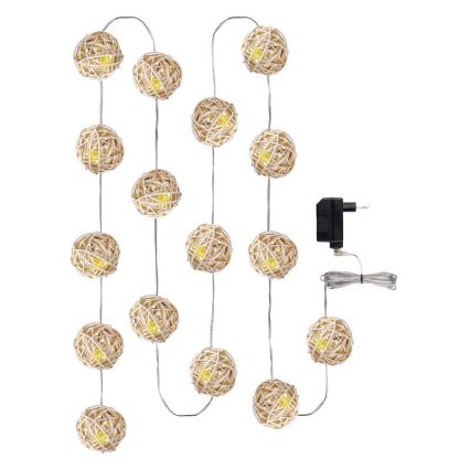 EMOS ZY1402 - Vianočné dekorácie vnútorné IP20 Guľa 3m 16xLED/1,2W/230V