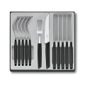 Victorinox - 12-dielna sada príborov SWISS MODERN, čierna