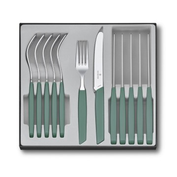 Victorinox - 12-dielna sada príborov SWISS MODERN, tyrkysová