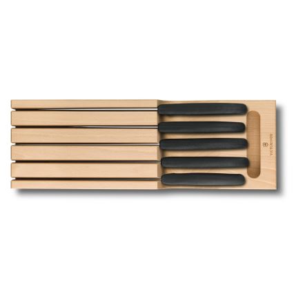 Victorinox - 6-dielna sada kuchynských nožov s organizérom, buk/béžová