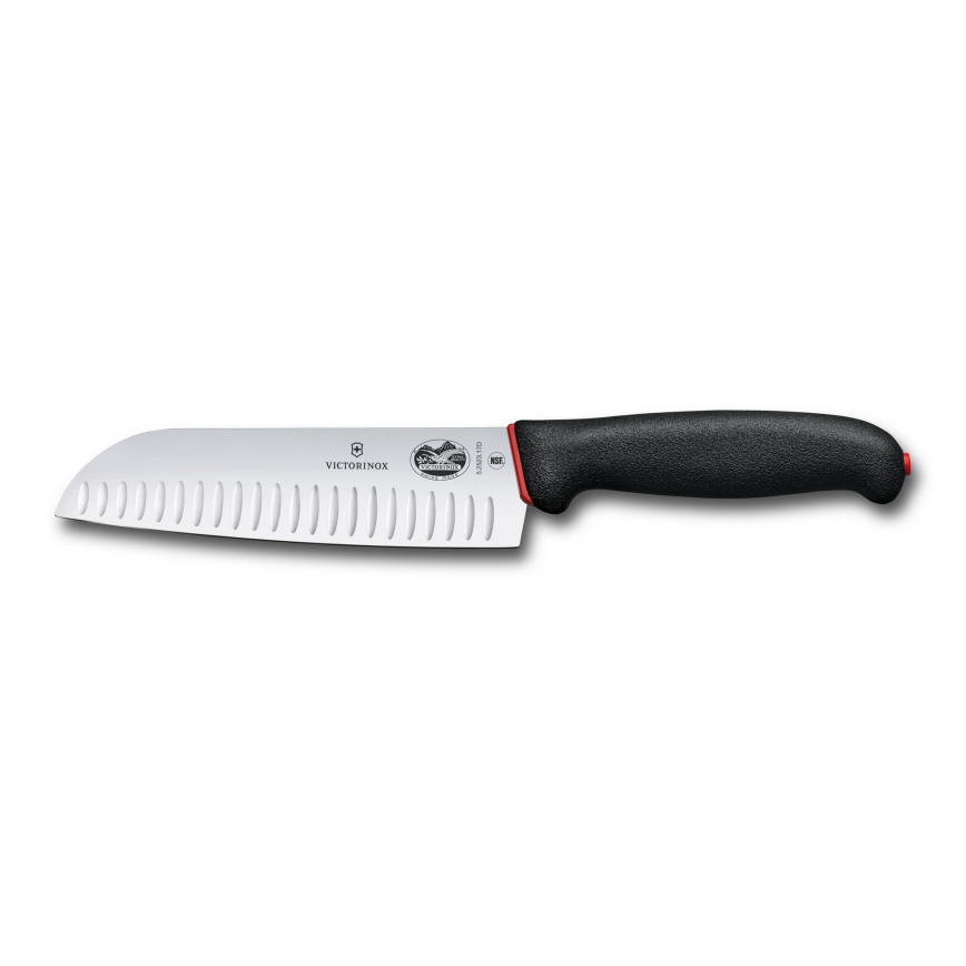 Victorinox - Kuchynský nôž Santoku DUAL GRIP 17 cm čierny