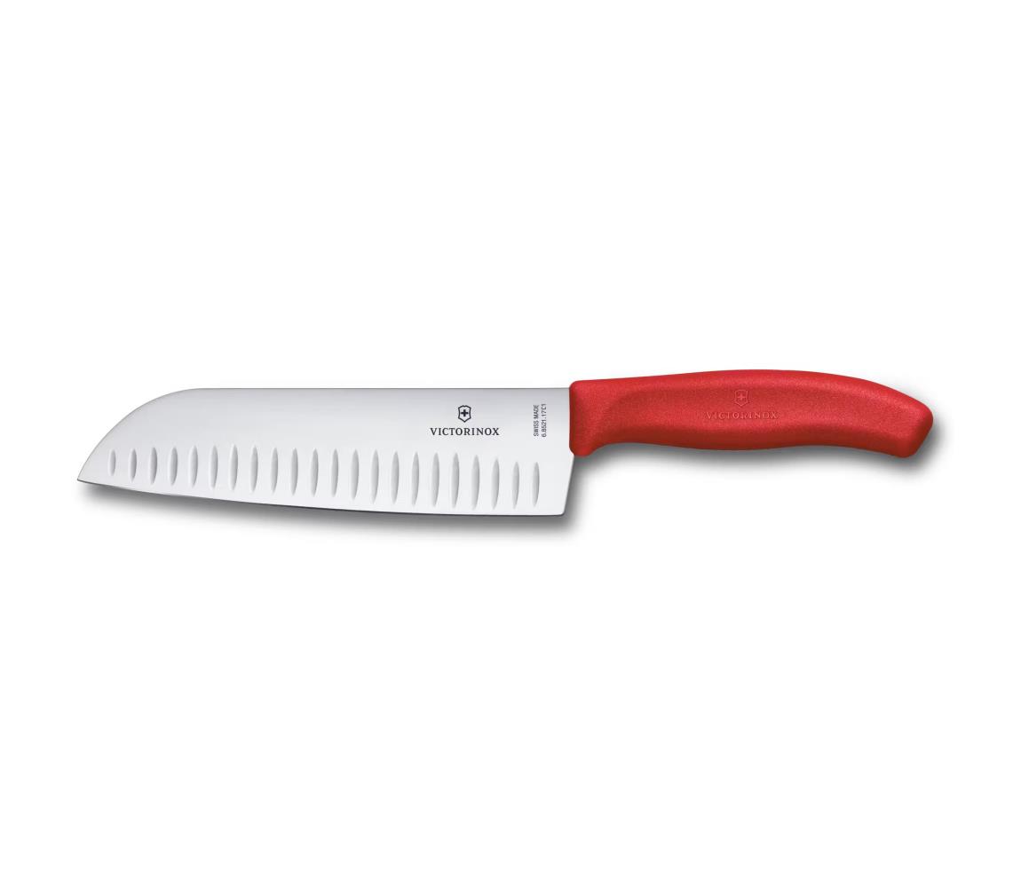 Victorinox - Kuchynský nôž Santoku SWISS CLASSIC 17 cm červený 6.8521.17C1B