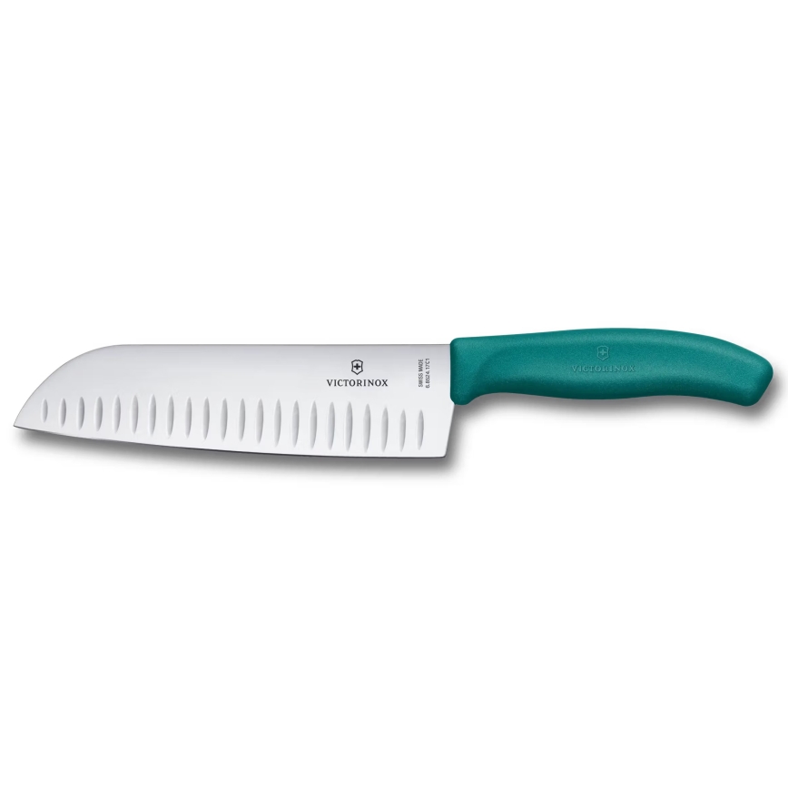 Victorinox - kuchynský nôž Santoku SWISS CLASSIC 17 cm tyrkysový